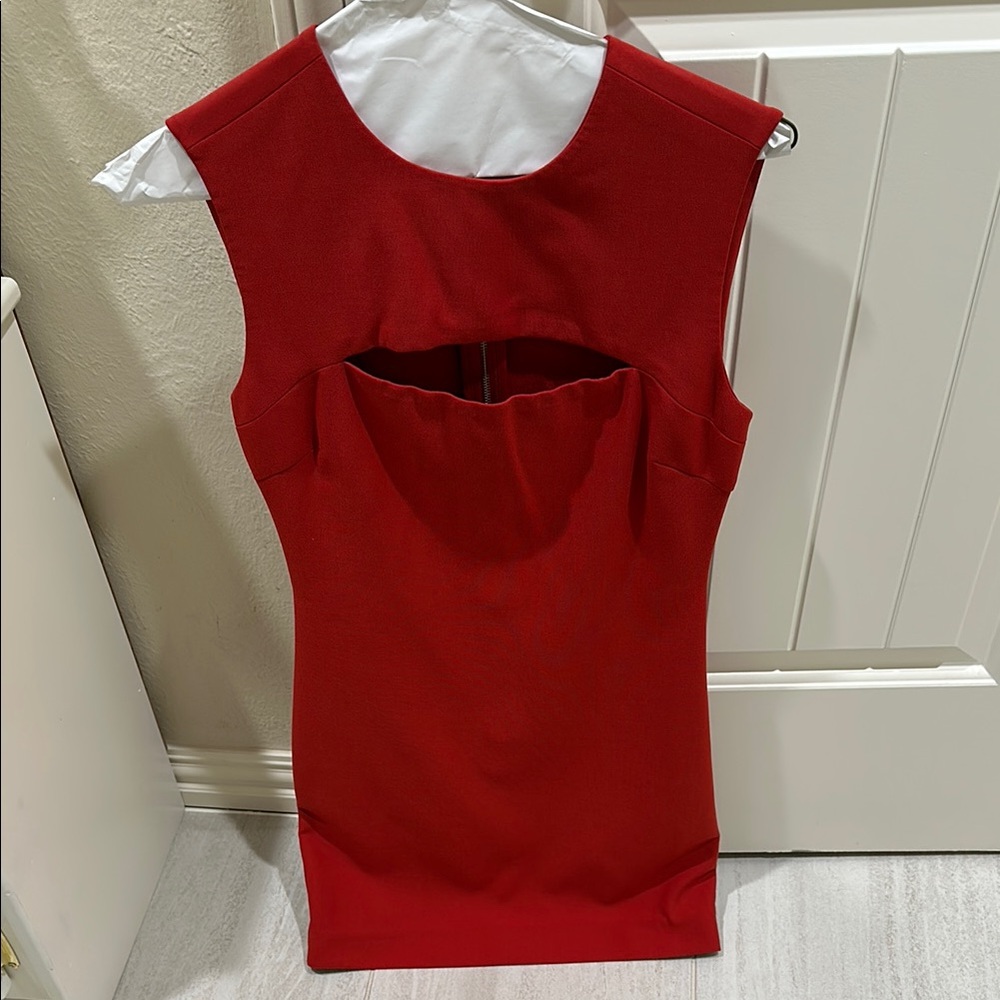 Chic Red Sleeveless Dress
